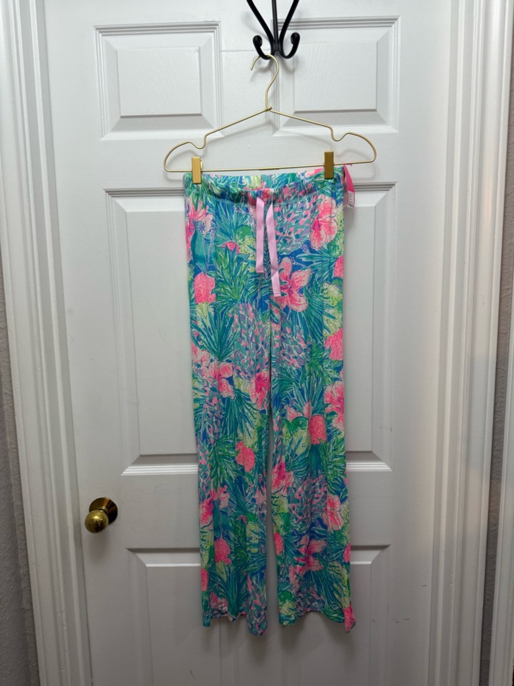 Lilly Pulitzer Teal, Pink & Purple Tropical Print Pants